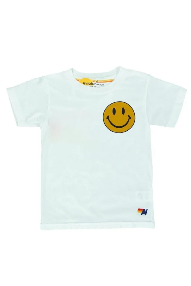 Kids Tees Aviator Nation Smiley 2 Tee 8211 White