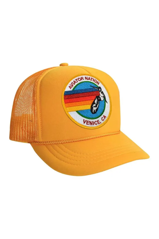 Kids Trucker Hats Aviator Nation Signature Logo 8211 Vintage Trucker Hat