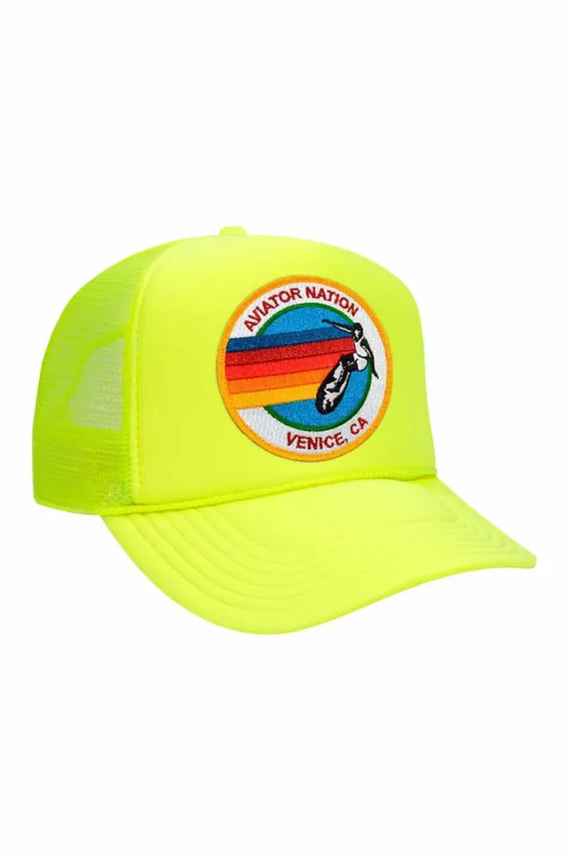 Kids Trucker Hats Aviator Nation Signature Logo 8211 Vintage Trucker Hat