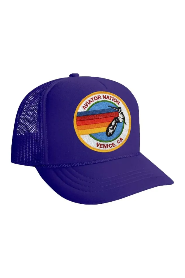 Kids Trucker Hats Aviator Nation Signature Logo 8211 Vintage Trucker Hat