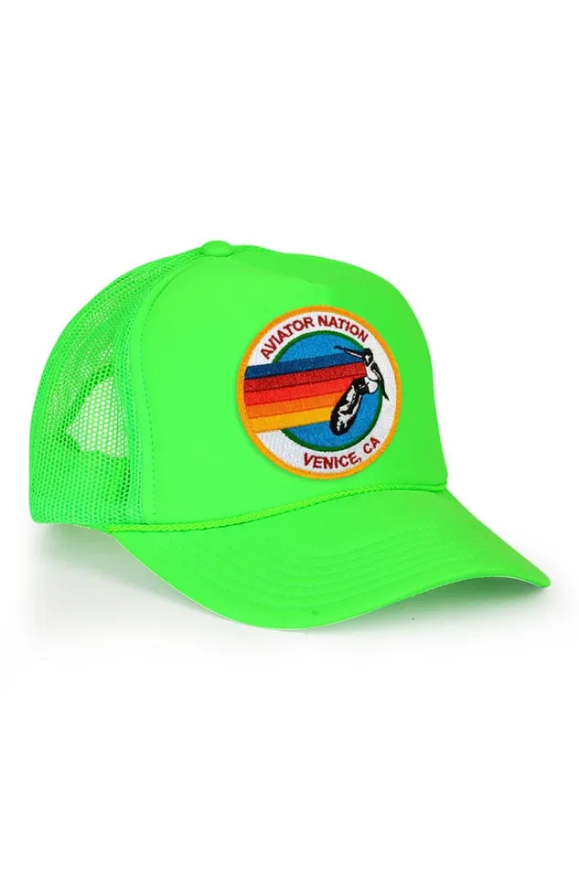 Kids Trucker Hats Aviator Nation Signature Logo 8211 Vintage Trucker Hat