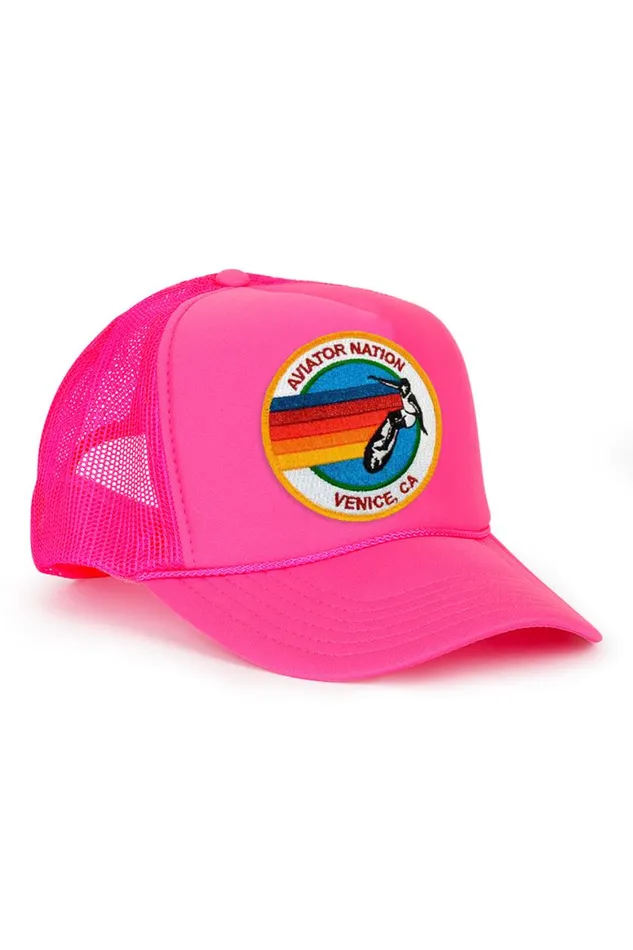 Kids Trucker Hats Aviator Nation Signature Logo 8211 Vintage Trucker Hat