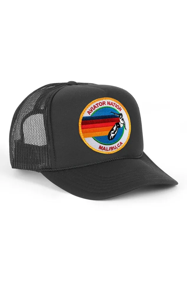 Kids Trucker Hats Aviator Nation Signature Malbiu Vintage Trucker Hat
