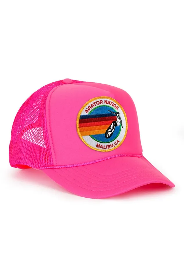 Kids Trucker Hats Aviator Nation Signature Malbiu Vintage Trucker Hat
