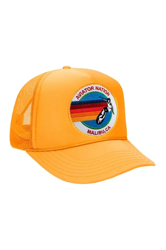 Kids Trucker Hats Aviator Nation Signature Malbiu Vintage Trucker Hat