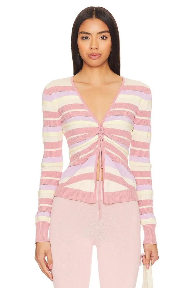 Kit Striped Sweater Pink and Lilac Multi Women Lovers and Friends Sweaters and Knits Kit Striped Sweater Pink and Lilac Multi Women Lovers and Friends Sweaters and Knits