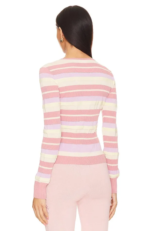 Kit Striped Sweater Pink and Lilac Multi Women Lovers and Friends Sweaters and Knits