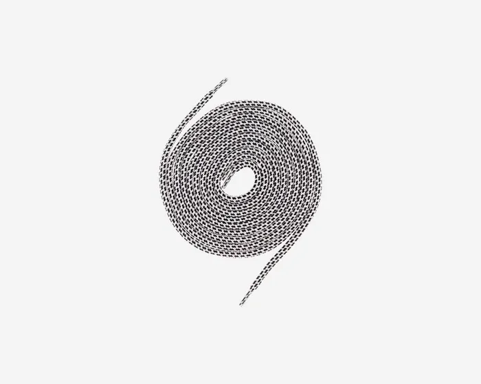 Laces and Accessories WomensMens P448 Shoelaces WhiteBlack Speckled