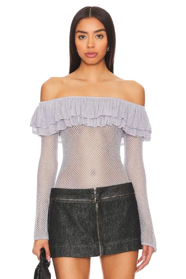 Laurien Ruffle Top Metal Women Lovers and Friends Tops