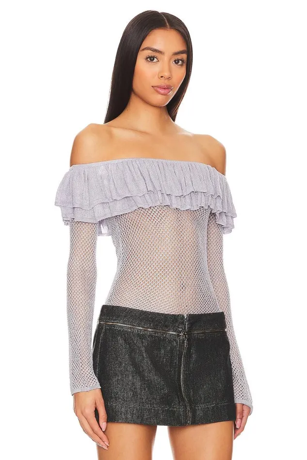 Laurien Ruffle Top Metal Women Lovers and Friends Tops