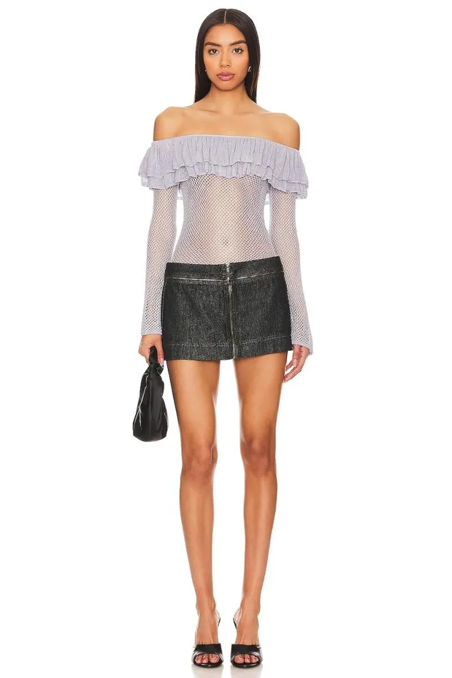 Laurien Ruffle Top Metal Women Lovers and Friends Tops