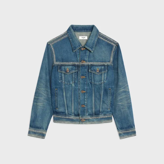 Le Palace Trucker Jacket In Dark Union Wash Dark Union Wash Men CELINE DENIM