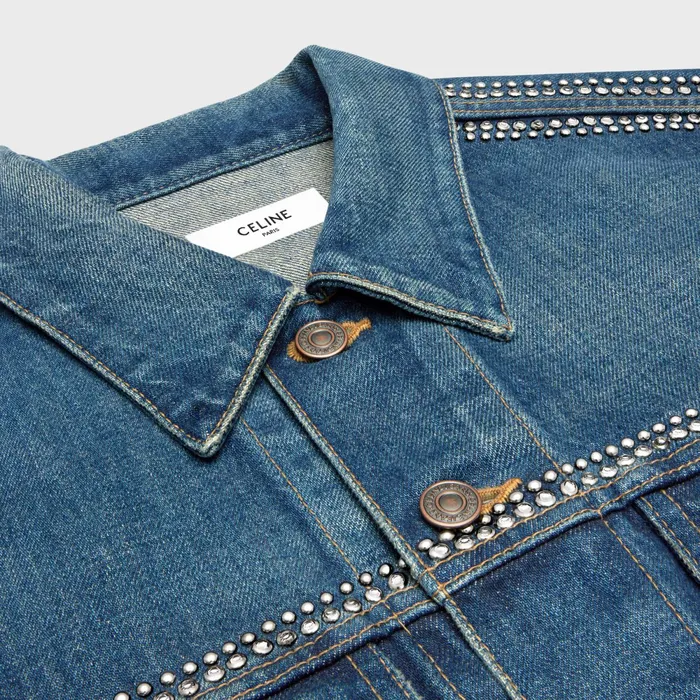 Le Palace Trucker Jacket In Dark Union Wash Dark Union Wash Men CELINE DENIM