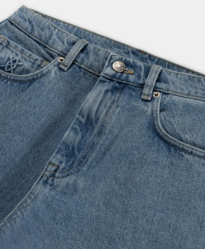 Light Blue Kibo Jeans Men Daily Paper Jeans