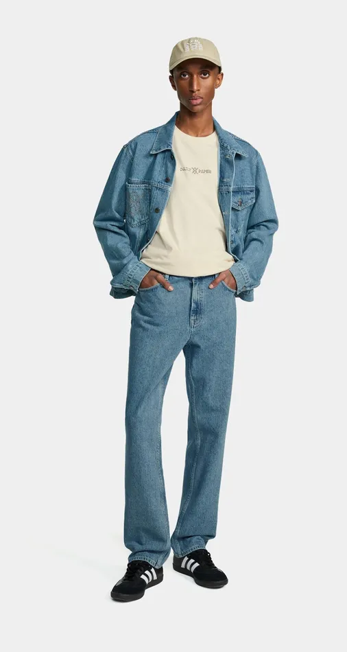 Light Blue Kibo Jeans Men Daily Paper Jeans