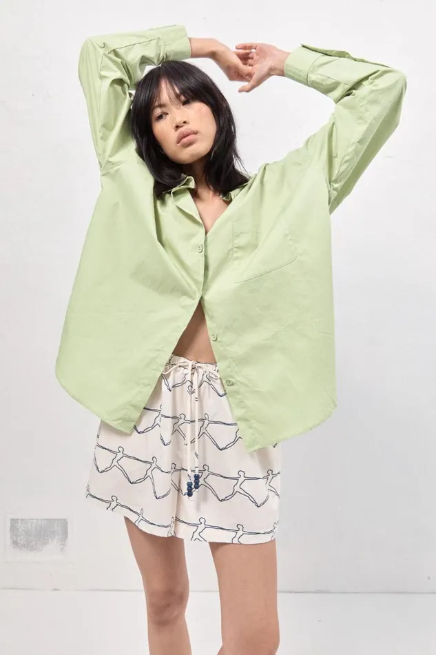 Long Sleeve Women VRG GRL Hanna Shirt Mint