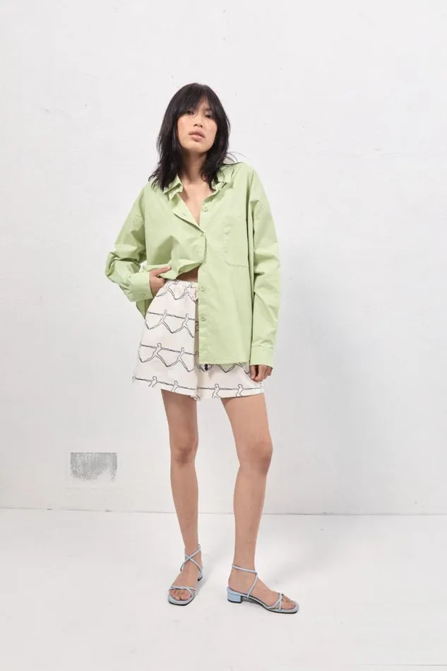 Long Sleeve Women VRG GRL Hanna Shirt Mint Long Sleeve Women VRG GRL Hanna Shirt Mint