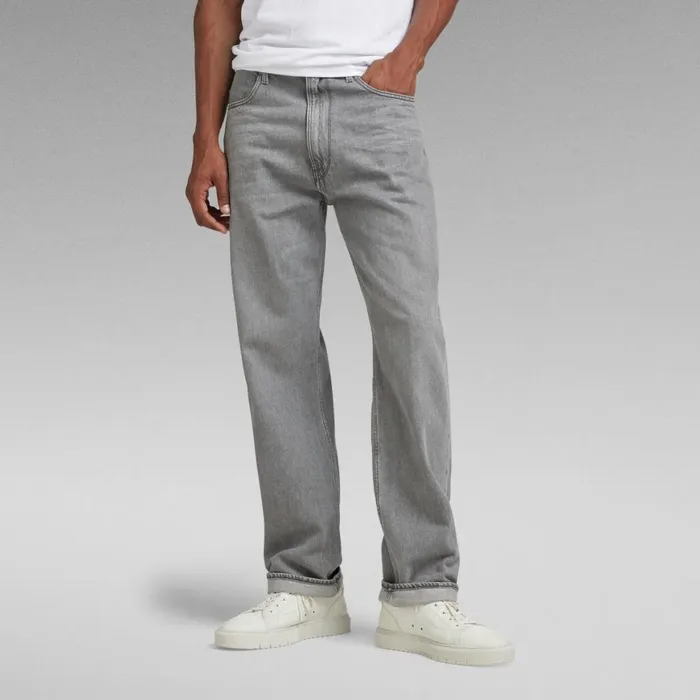 Loose Men GStar RAW Type 49 Relaxed Straight Jeans Faded Grey Limestone