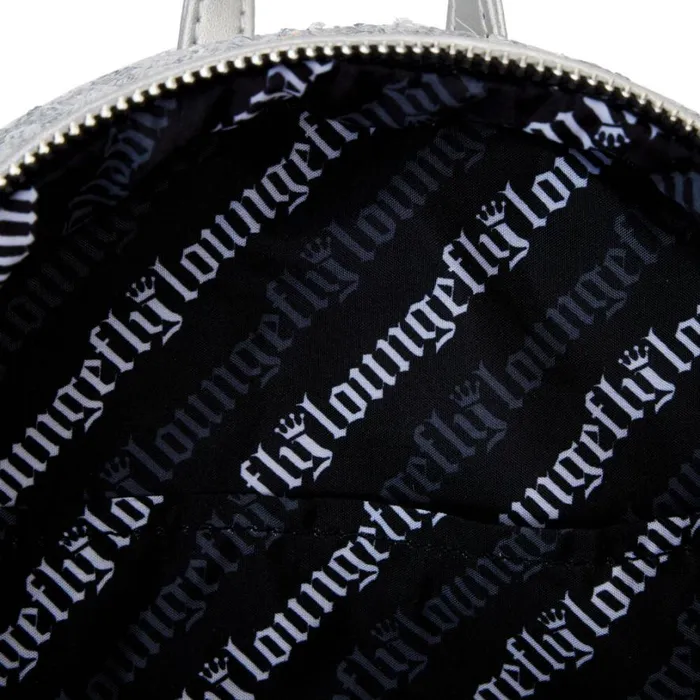Loungefly 25th Anniversary Logo Holographic Silver Sequin Mini Backpack Unisex Loungefly Backpacks Loungefly 25th Anniversary Logo Holographic Silver Sequin Mini Backpack Unisex Loungefly Backpacks
