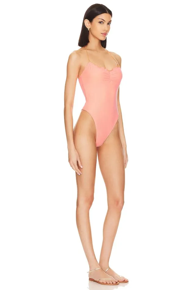 Lovely Day One Piece Orange and Pink Women Lovers and Friends Swimsuits and CoverUps