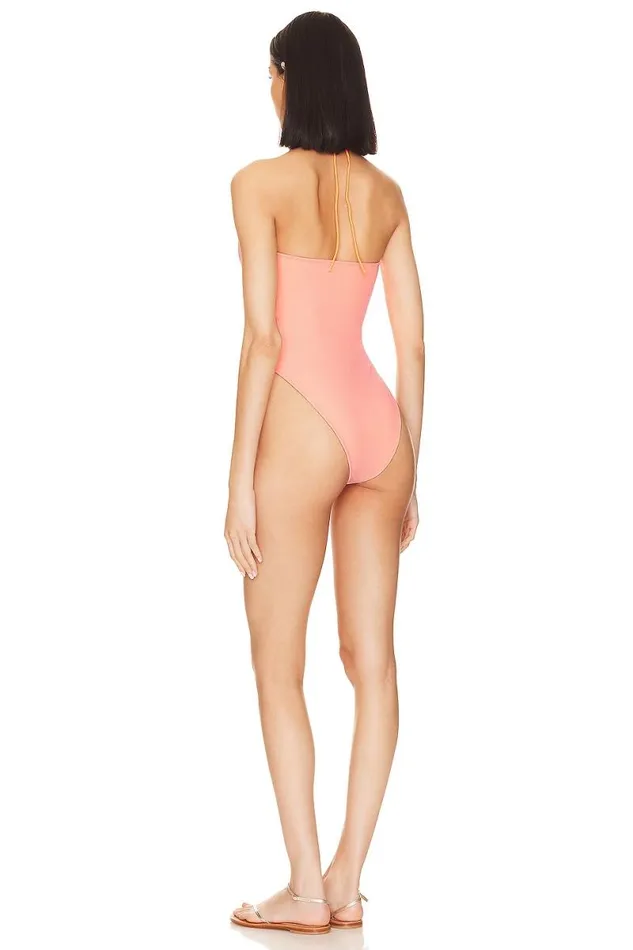 Lovely Day One Piece Orange and Pink Women Lovers and Friends Swimsuits and CoverUps