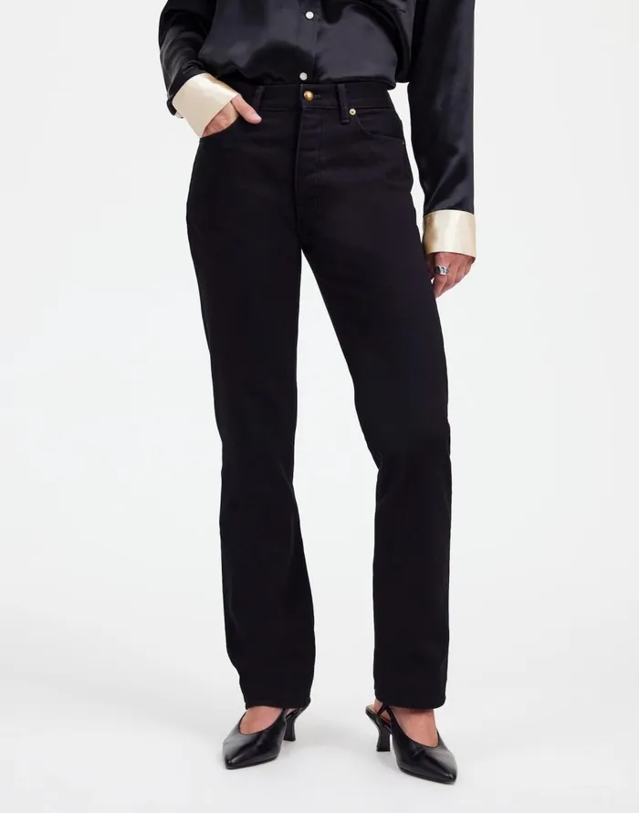 Madewell Alexa Chung For Madewell HighRise Straight Jean In Outridge Wash Outridge Wash Women Jeans