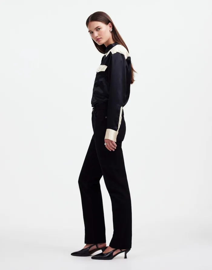 Madewell Alexa Chung For Madewell HighRise Straight Jean In Outridge Wash Outridge Wash Women Jeans