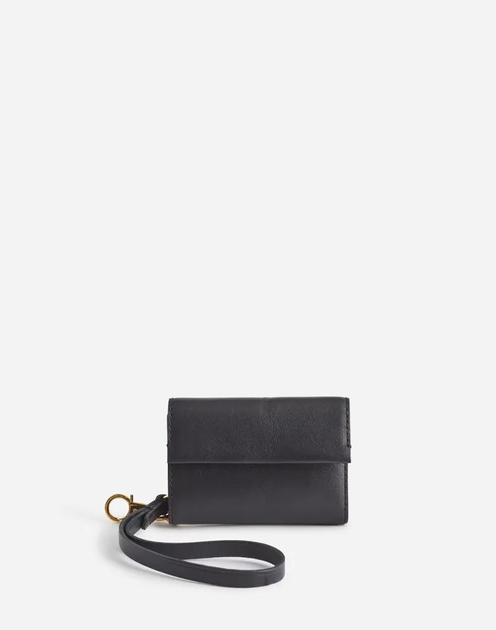 Madewell Card Case Wristlet True Black Women Pouches and Wallets