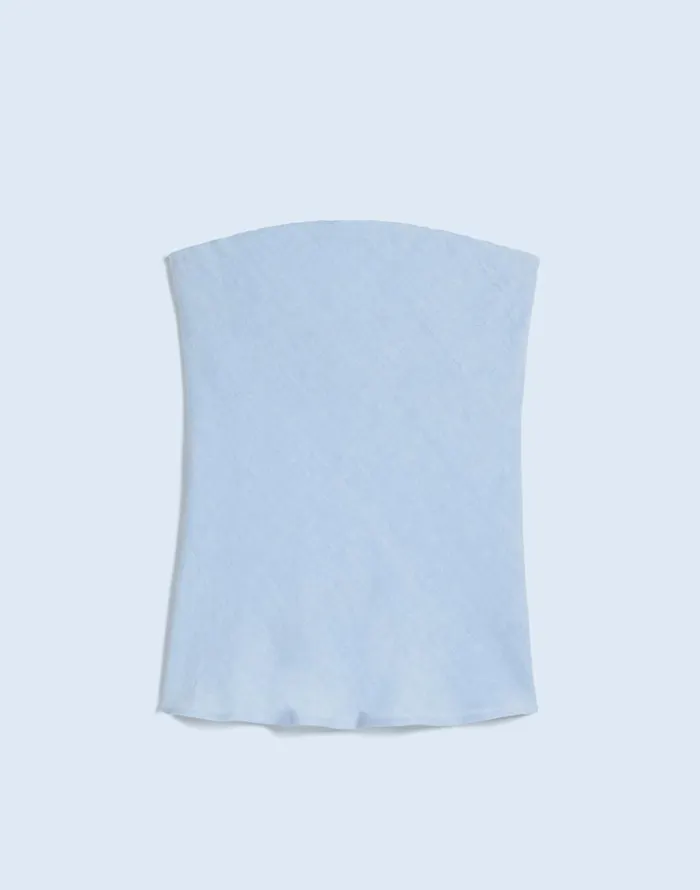 Madewell Donni Linen Tube Top Cloud Women Tops and Shirts