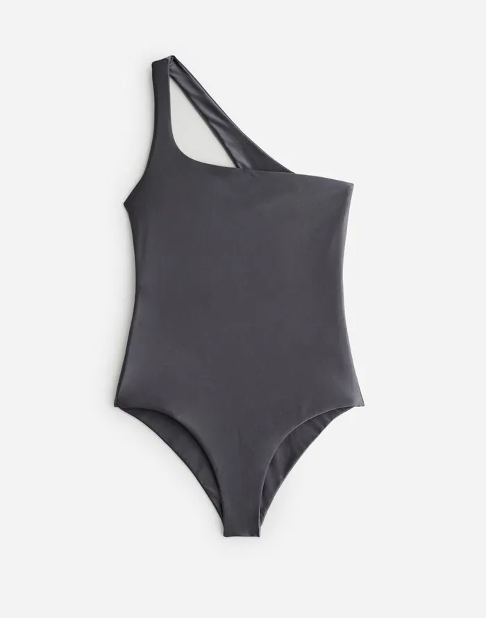 Madewell Jade Swim Evolve OnePiece Swimsuit Slate Sheen Women Swim