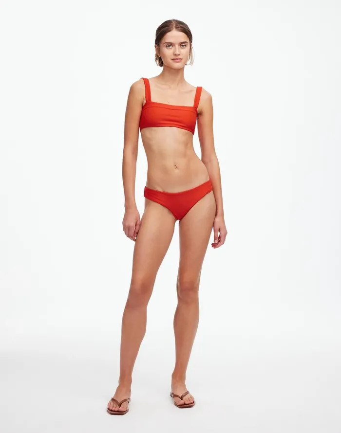 Madewell Jade Swim Lure Bikini Bottom Persimmon Women Swim