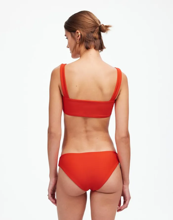 Madewell Jade Swim Lure Bikini Bottom Persimmon Women Swim