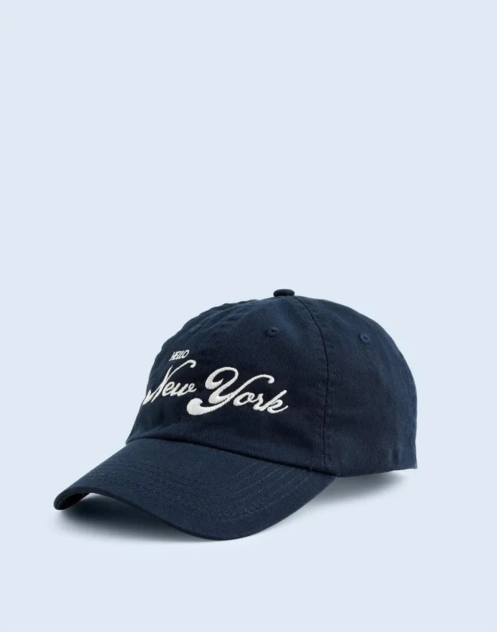 Madewell KULE The Hello New York Baseball Cap Navy Women Hats