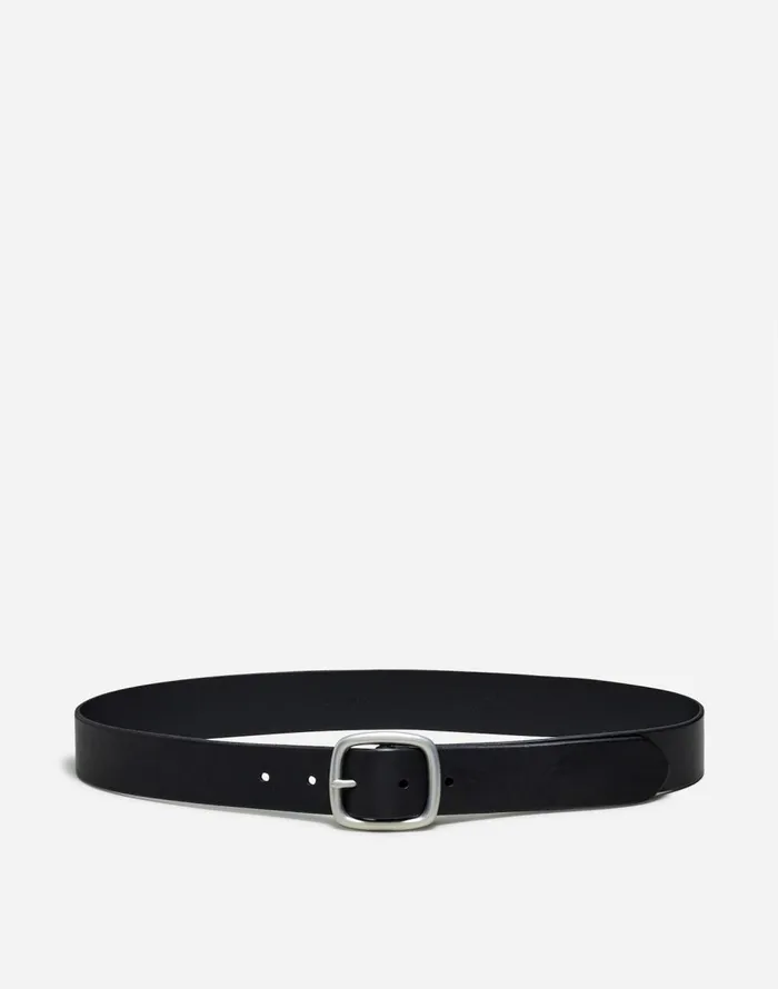 Madewell Leather CenterBar Belt True Black Men Belts