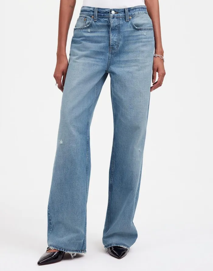 Madewell LowSlung Baggy Jeans Hamburg Wash Women Jeans