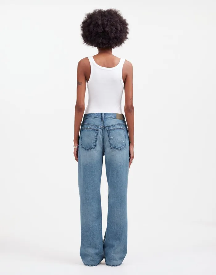 Madewell LowSlung Baggy Jeans Hamburg Wash Women Jeans