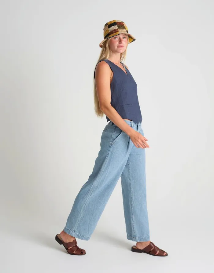 Madewell MINGA Crocheted Checkered Bucket Hat Multicolor Women Hats
