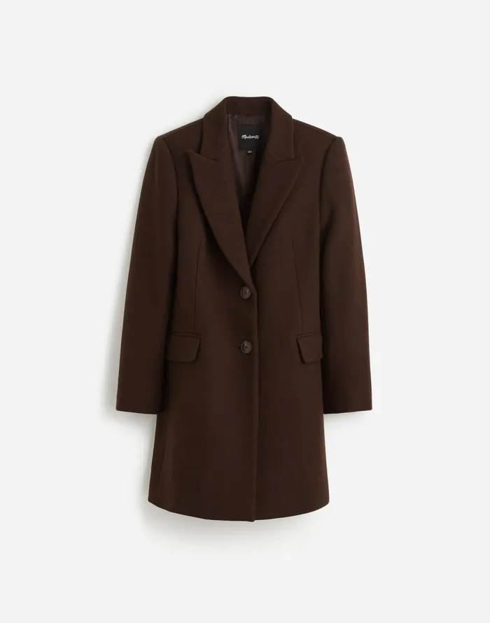 Madewell Plus Blazer Coat In Insuluxe Fabric Hthr Cold Brew Women Coats Jackets