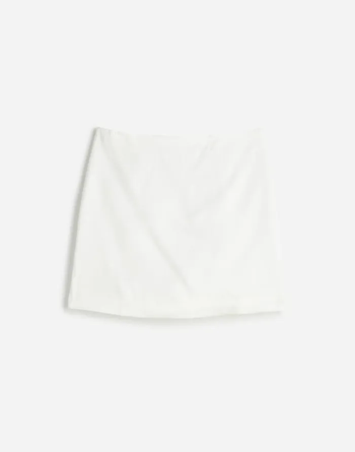 Madewell Satin Mini Skirt Winter White Women Skirts