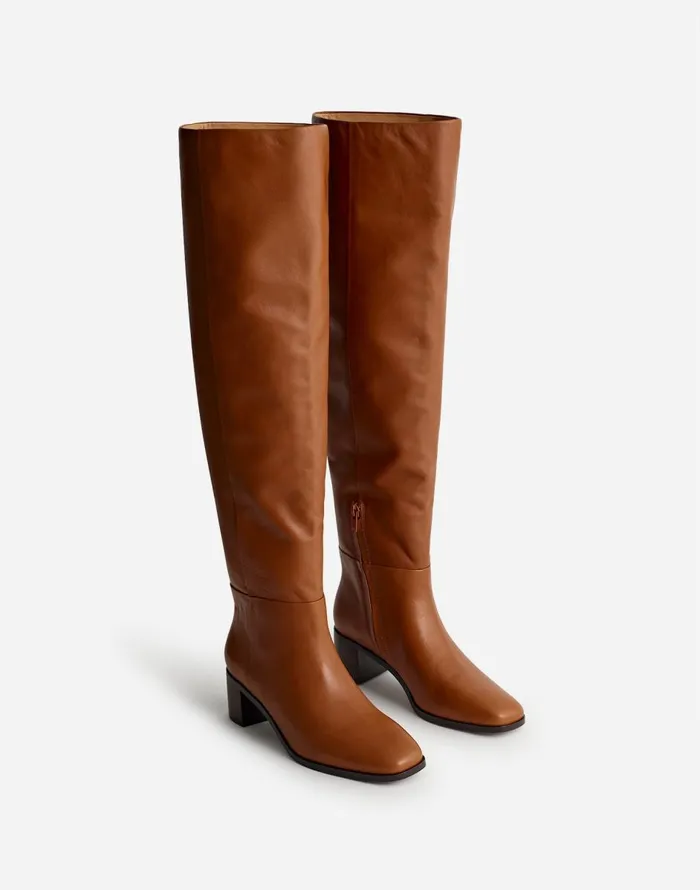 Madewell The Adaline OvertheKnee Boot Hazelnut Women Boots