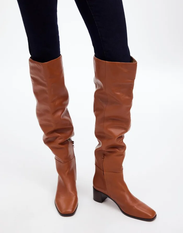 Madewell The Adaline OvertheKnee Boot Hazelnut Women Boots