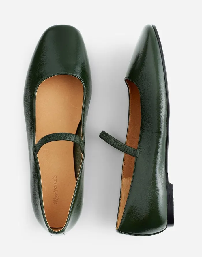 Madewell The Greta Ballet Flat Dark Forest Women Flats and Loafers