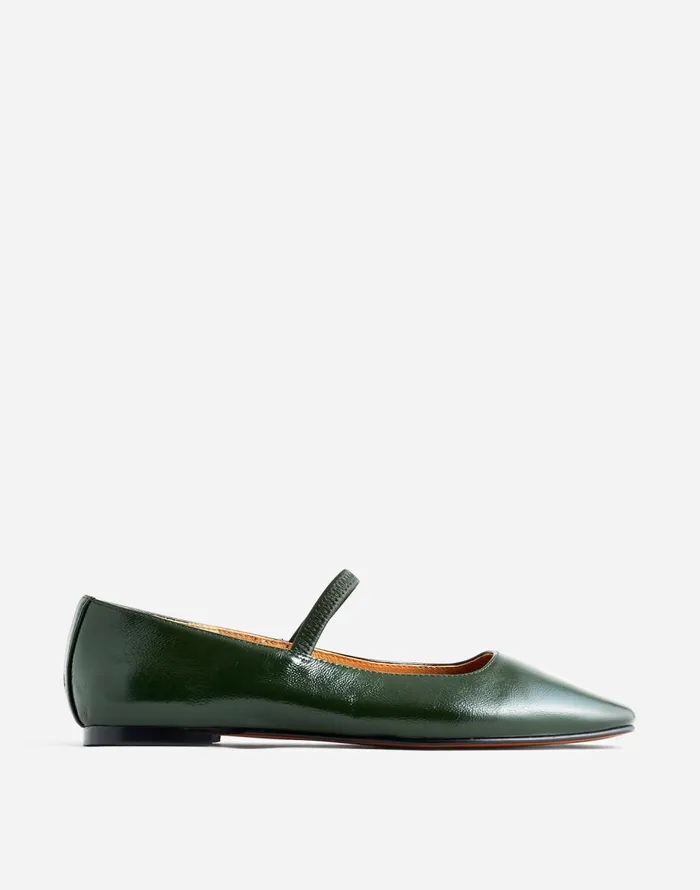 Madewell The Greta Ballet Flat Dark Forest Women Flats and Loafers