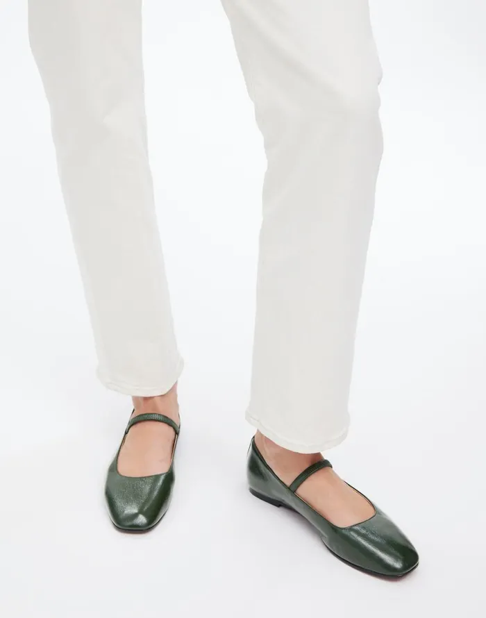 Madewell The Greta Ballet Flat Dark Forest Women Flats and Loafers