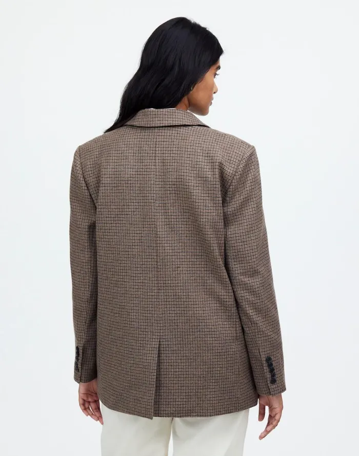 Madewell The Plus Kline Blazer Parton Check Women Coats Jackets