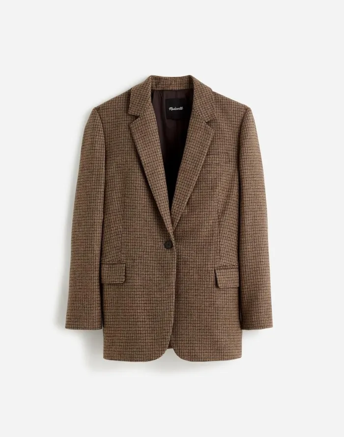 Madewell The Plus Kline Blazer Parton Check Women Coats Jackets