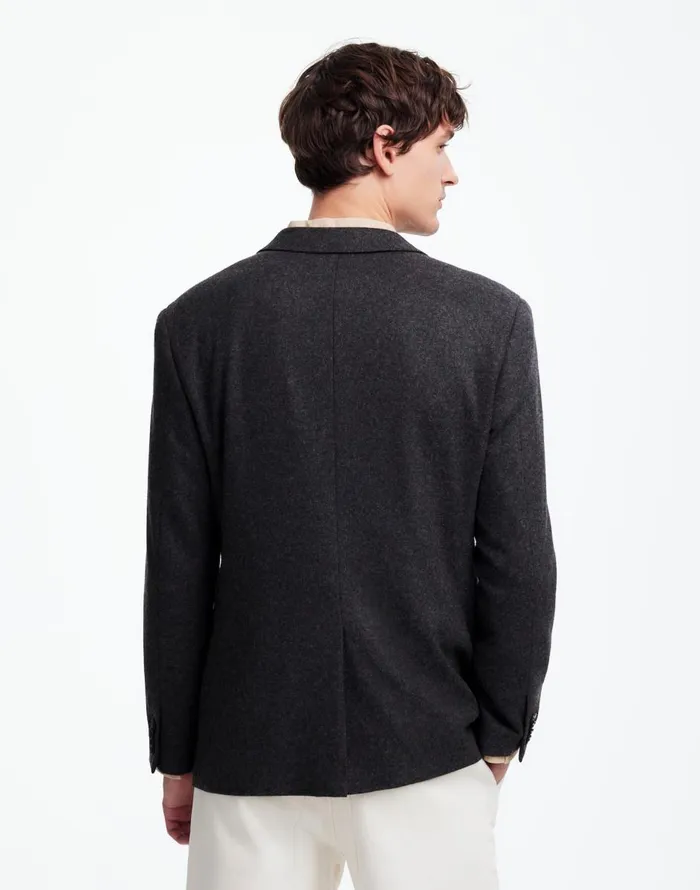 Madewell The Roebling TwoButton Blazer In Italian Fabric Hthr Charcoal Men Suiting
