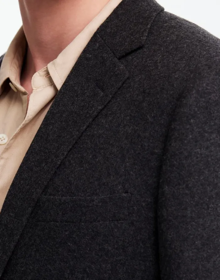 Madewell The Roebling TwoButton Blazer In Italian Fabric Hthr Charcoal Men Suiting