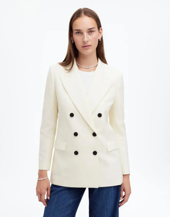 Madewell Tuxedo Blazer Winter White Women Coats Jackets