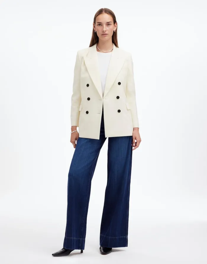 Madewell Tuxedo Blazer Winter White Women Coats Jackets